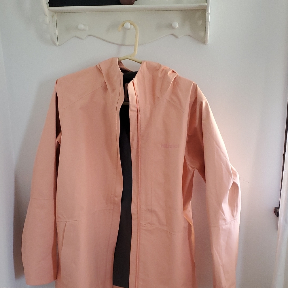 Marmot Peach Outdoor Rain Jacket Coat